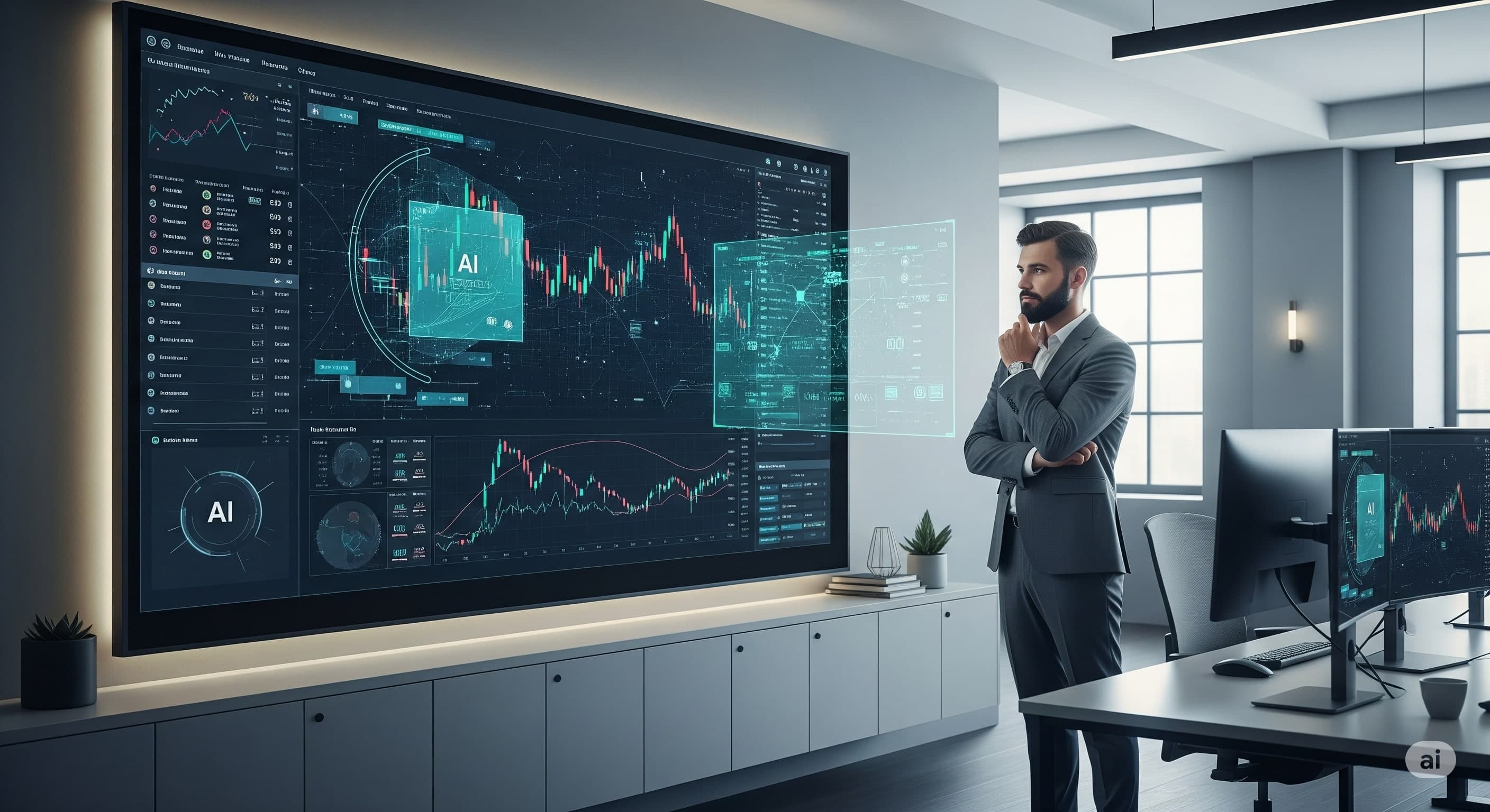 Screenshot of the ProFolio AI dashboard showcasing financial charts and analytics